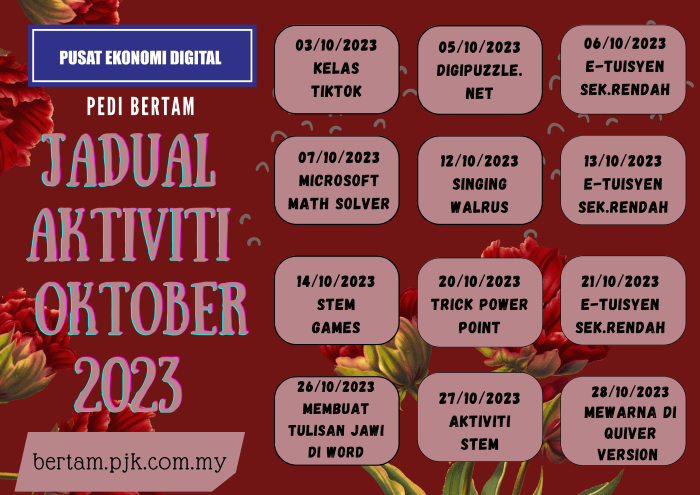 JADUAL AKTIVITI PEDI BERTAM 2023